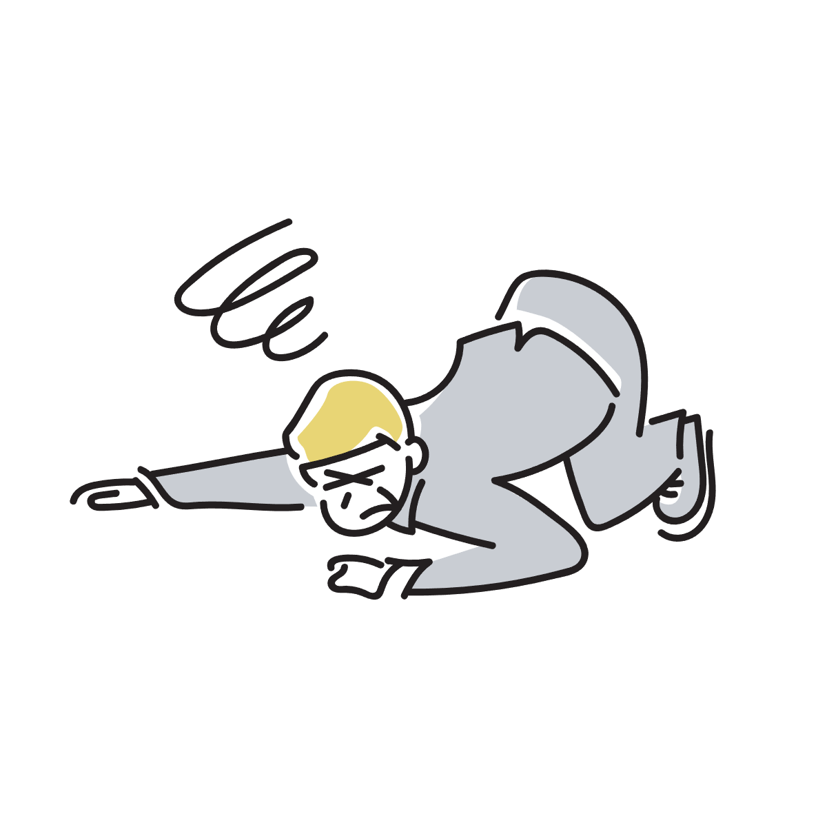 ホームページ運用に困っている担当者のイラスト