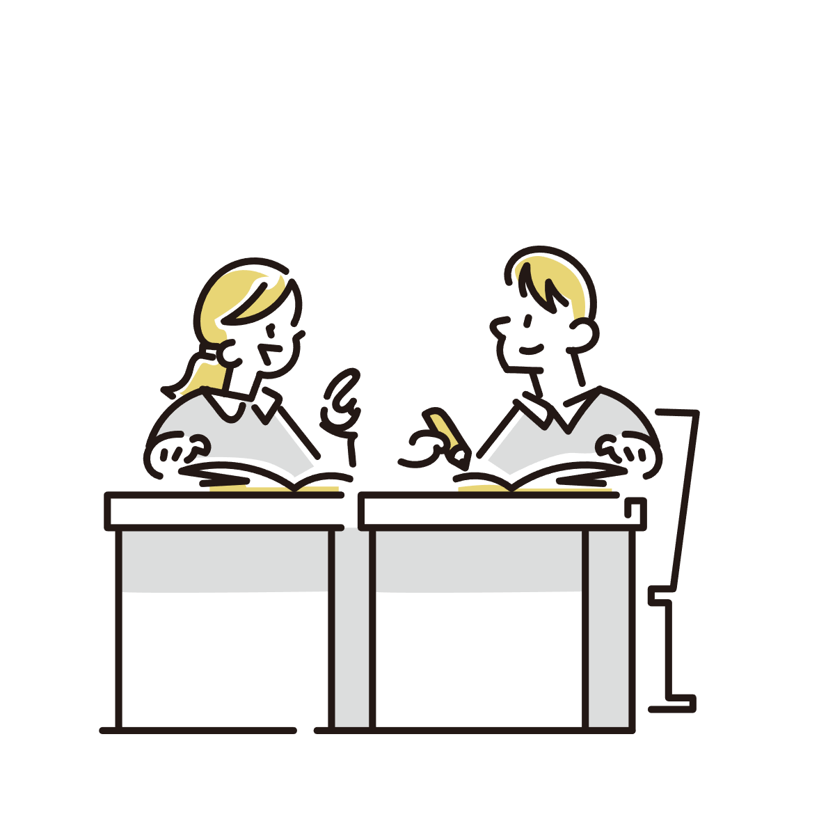 お問い合わせや相談のイメージイラスト